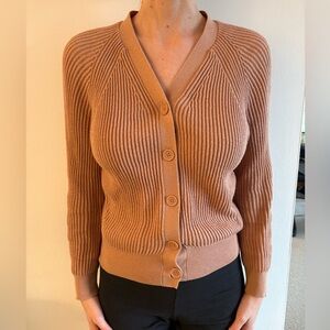 Uniqlo ribbed cotton & cashmere cardigan